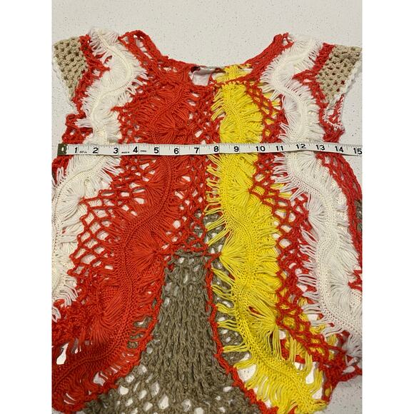 Vivid Collection of NY Hand Woven Top Womens Size Small - Picture 4 of 5